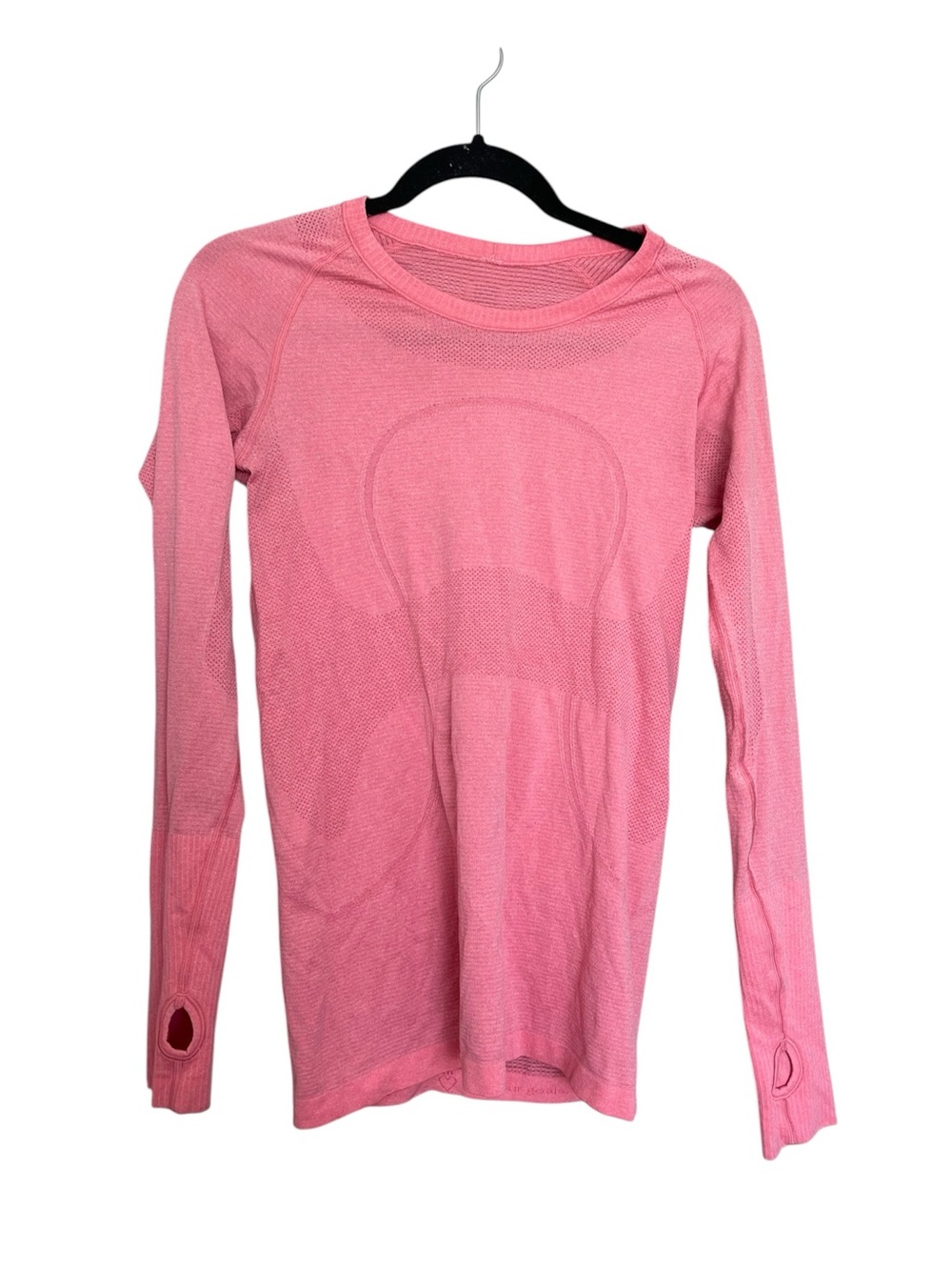 lululemon athletica Pink Long-Sleeve Seamless Thumbhole Top